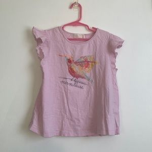 Zara girls size 9/10 shirt sleeve shirt
